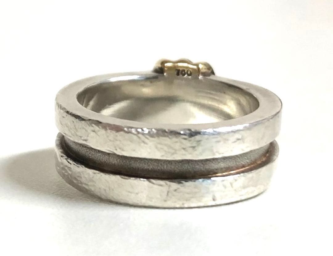 TIFFANY&CO.ティファニー グルーブドウィズ 925/750刻印 リング