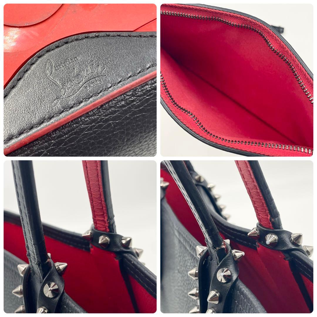 クリスチャン ルブタン カバタ トートバッグ 肩掛け ポーチ付 A4可 ブラック