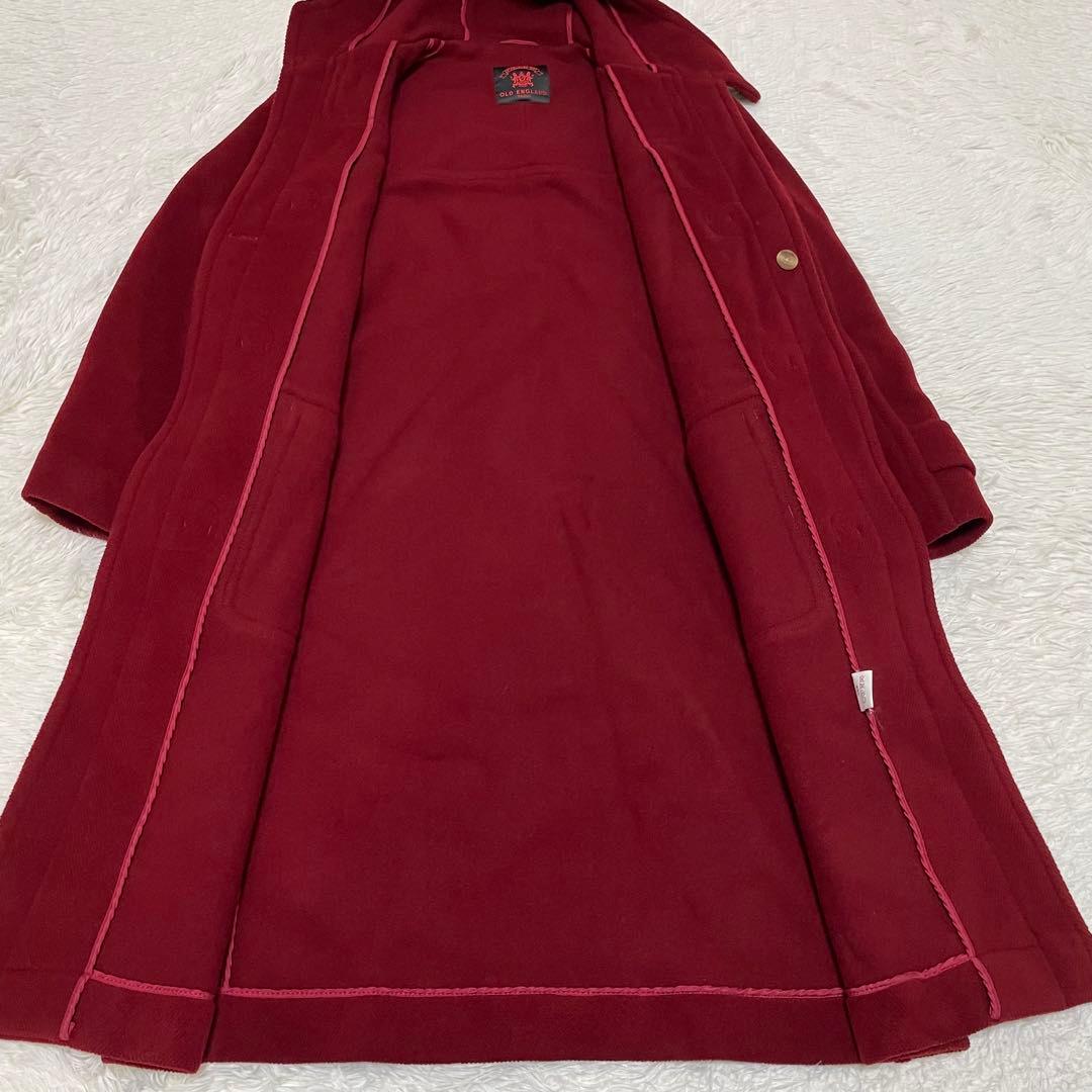美品 オールドイングランド ダッフルコート ヘリンボーン XL相当 英国製 赤