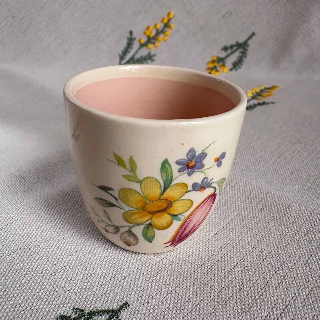 030 スージークーパー　スワンシースプレイ　エッグカップ　ピンク