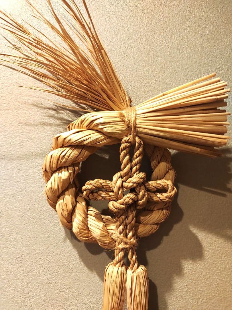 わら細工　古代米　しめ縄飾り