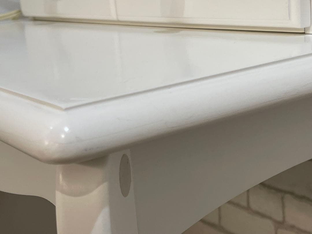 姫系ドレッサー 化粧台 椅子付き ホワイト 白 エステサロン アンティーク