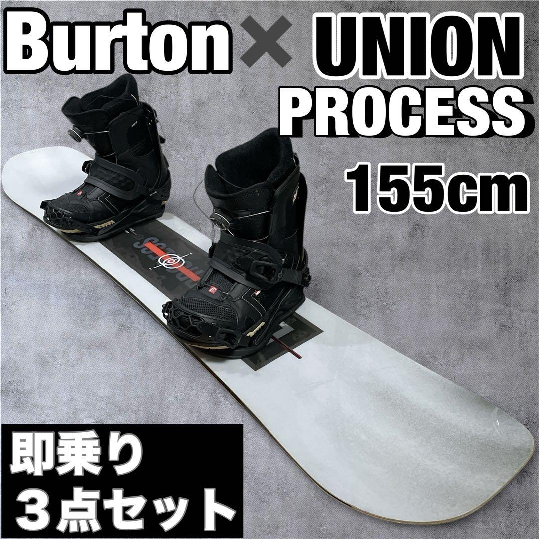 BURTON プロセス 155cm ユニオン Mバイン 3点セット バートン