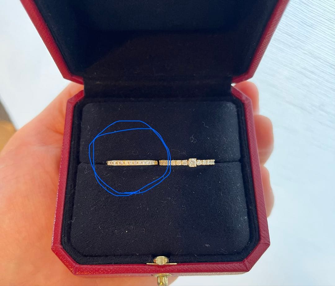 【お値下げ】18K ハーフエタニティリング