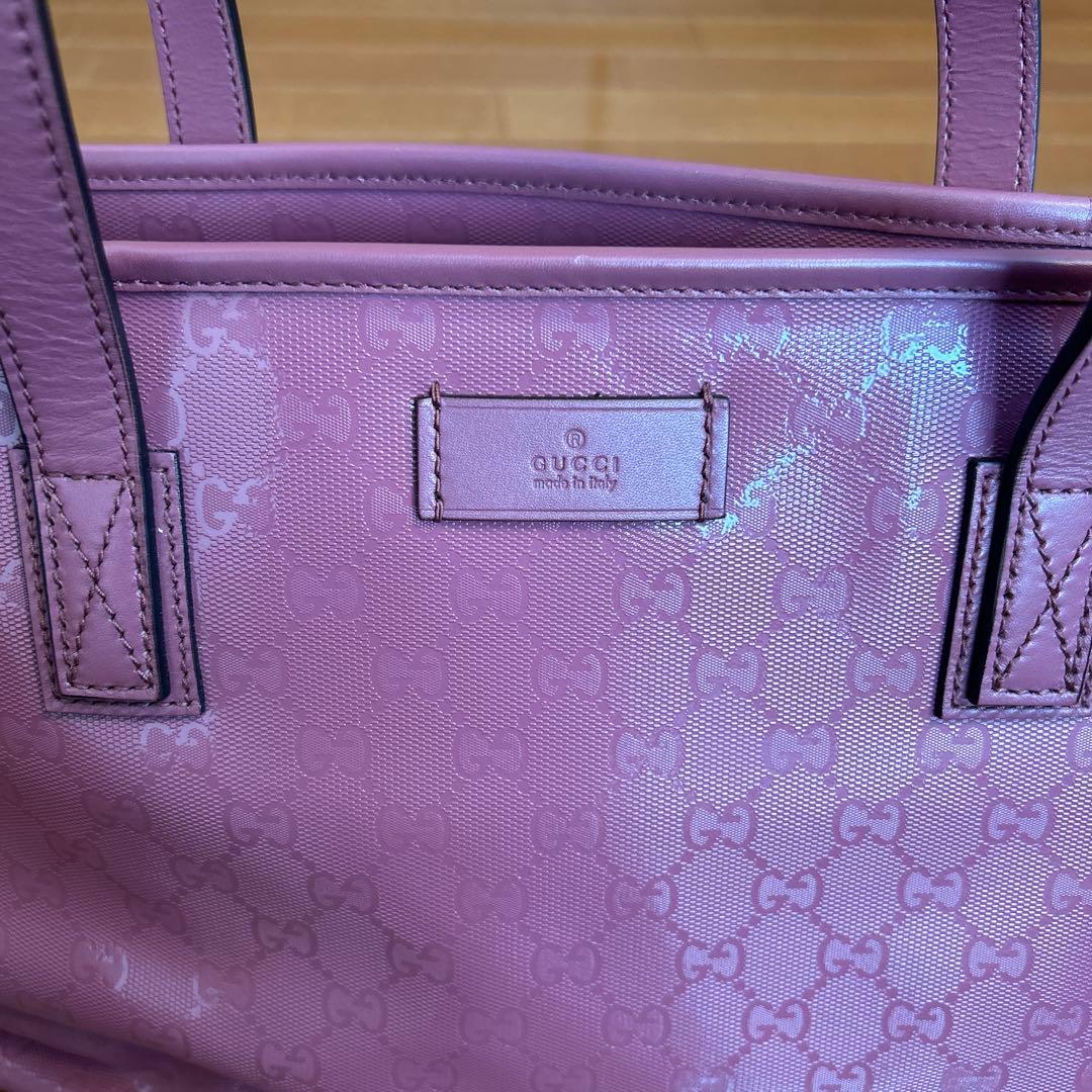 GUCCI ピンク GGパターン マザーズバッグ