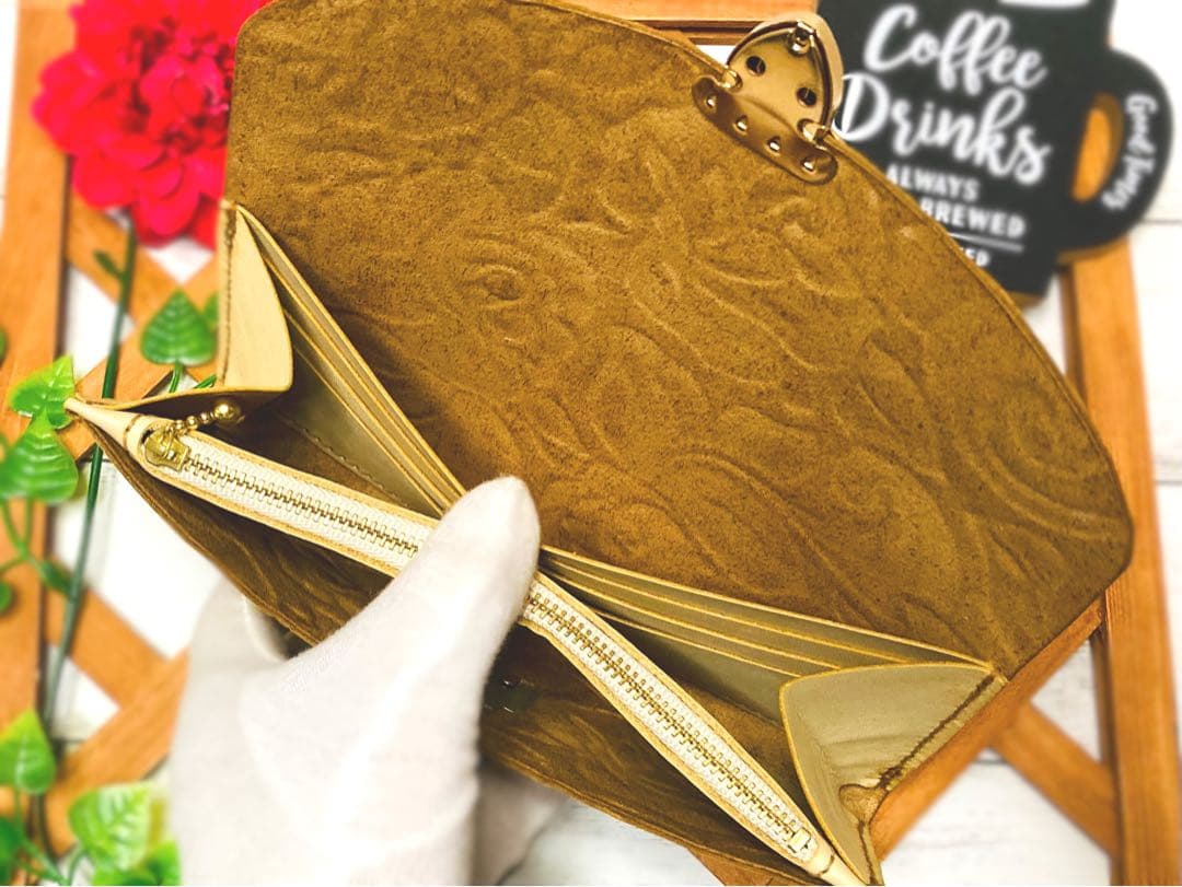 ❤️【おしゃれに開運♪】高級感×シンプルな大人オシャレ総本革長財布金薔薇ゴールド