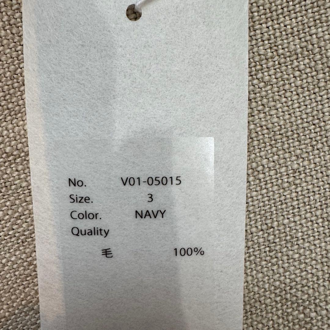 COMOLI 22SS ウール天竺ノースリーブ NAVY 3