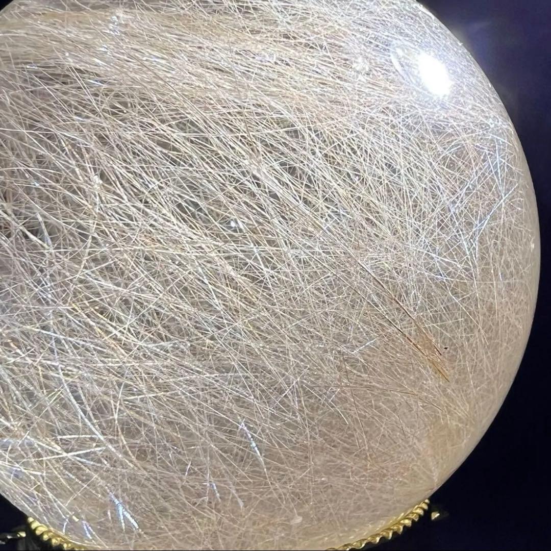 ☆激煌☆美宝珠☆極上別格品☆レインボー ルチル ゴールド シルバー 丸玉 天然石