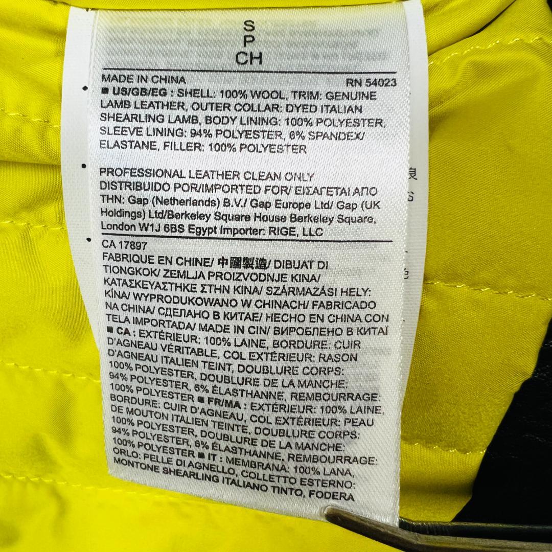 【ハリスツイード×バナナパブリック】ライダースジャケット　リアルファー　ラム革