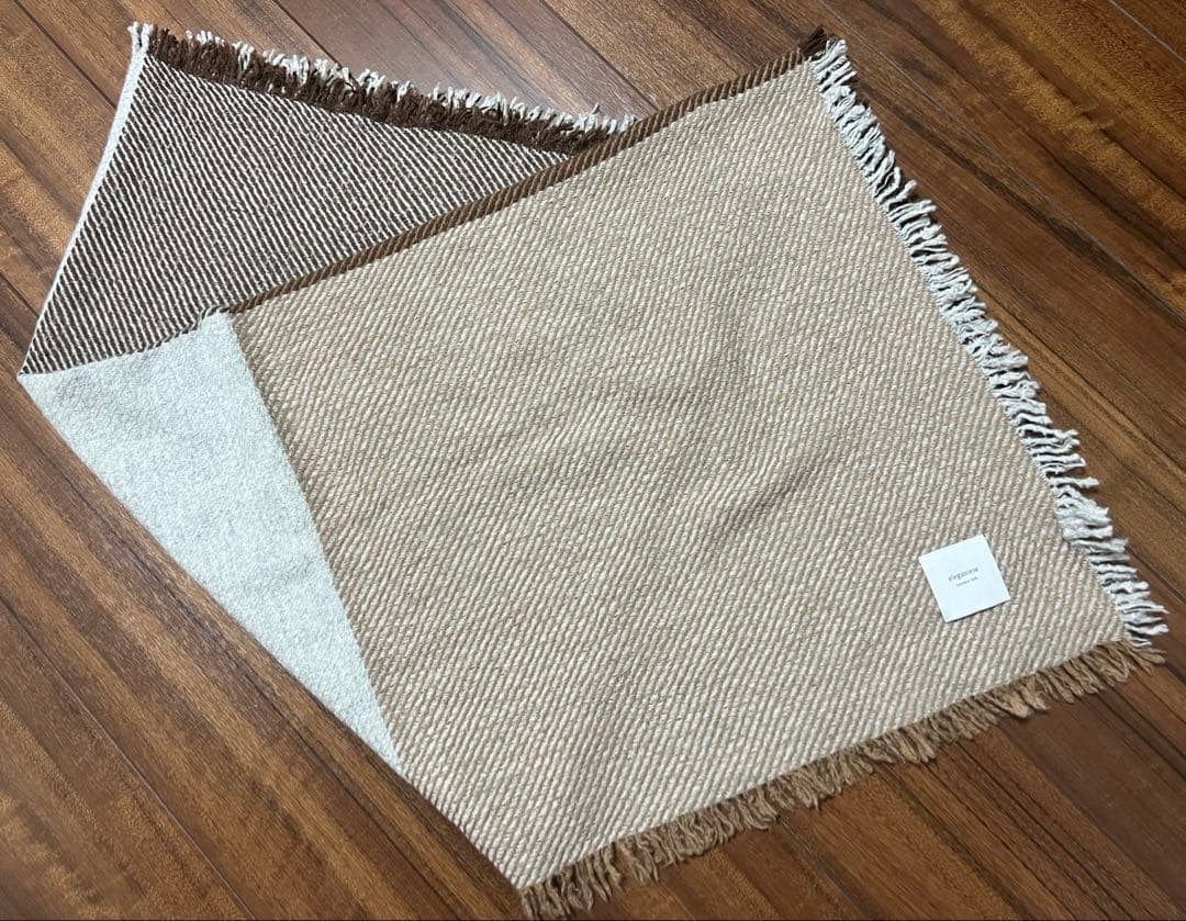 elegancese エレガンセーゼ　カシミヤストール　 完売　茶　グレー