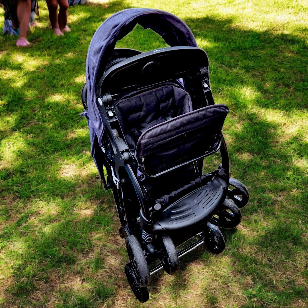 〈美品〉カトージ 2人でゴーDX 2人乗り ベビーカー レインカバー付き