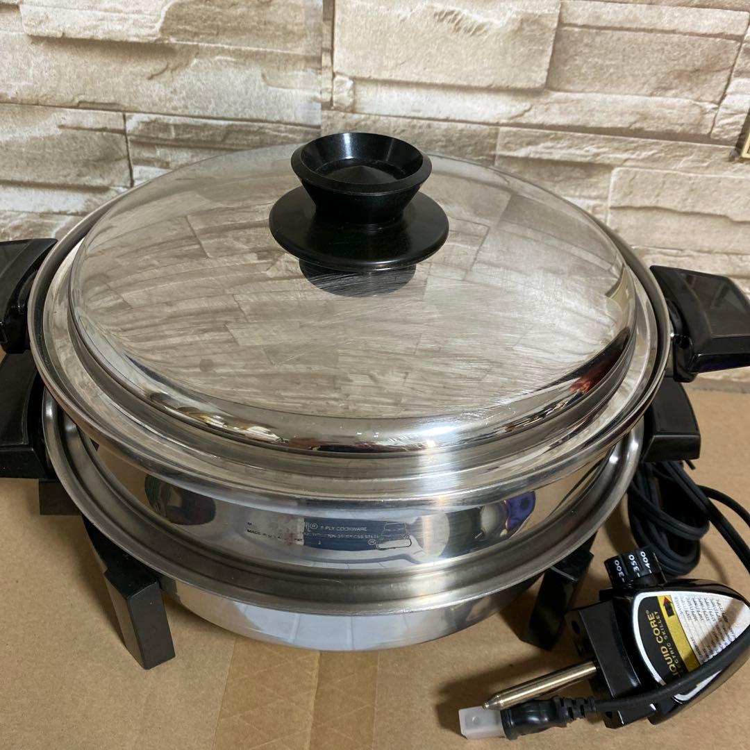 ロイヤルクイーン　IH対応品の大フライパン＆浅型電気フライパン鍋兼用蓋１枚