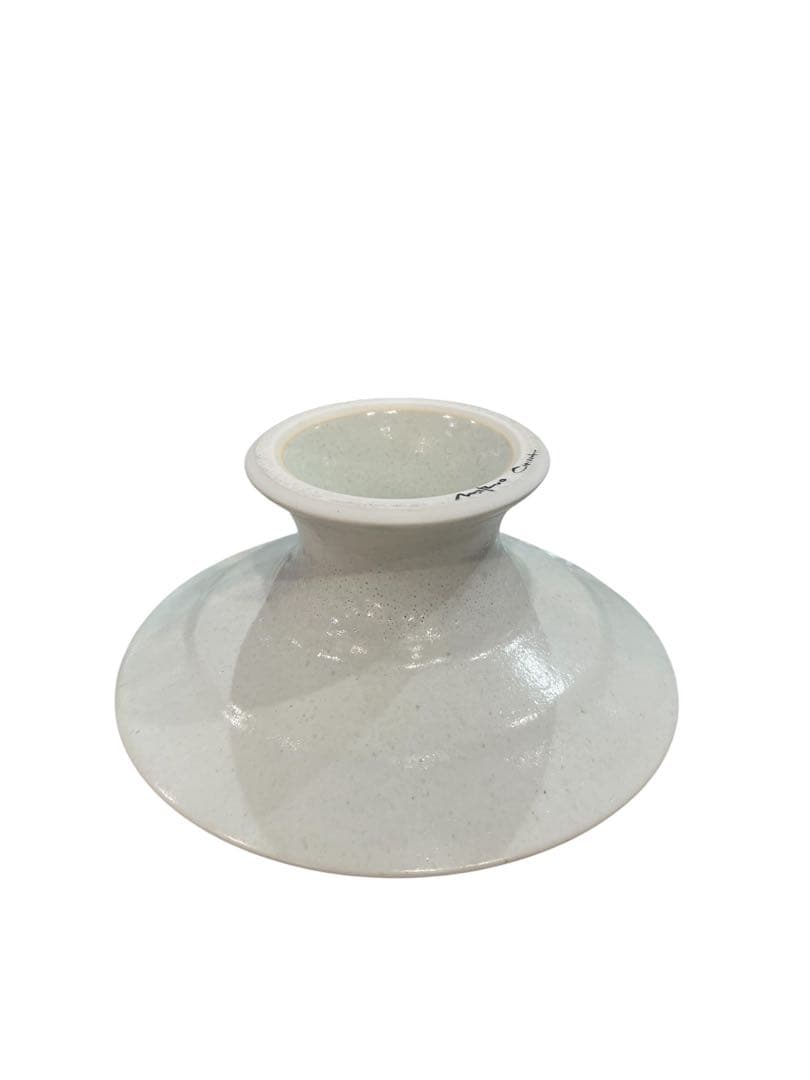 クリーム色 陶器 ケーキスタンド 約20.5cm