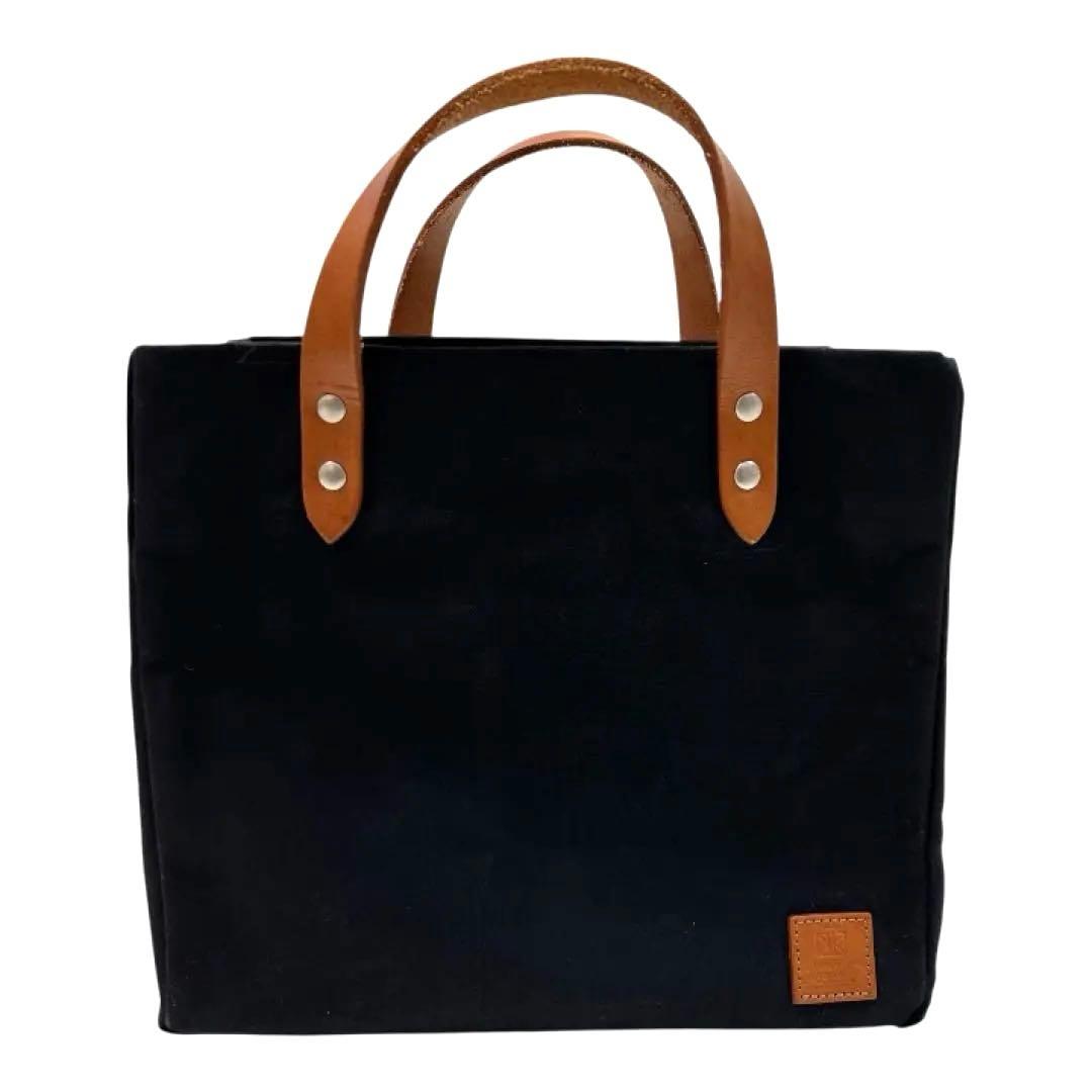 【希少】カワニシカバン　ハンドバッグ　大人帆布 黒