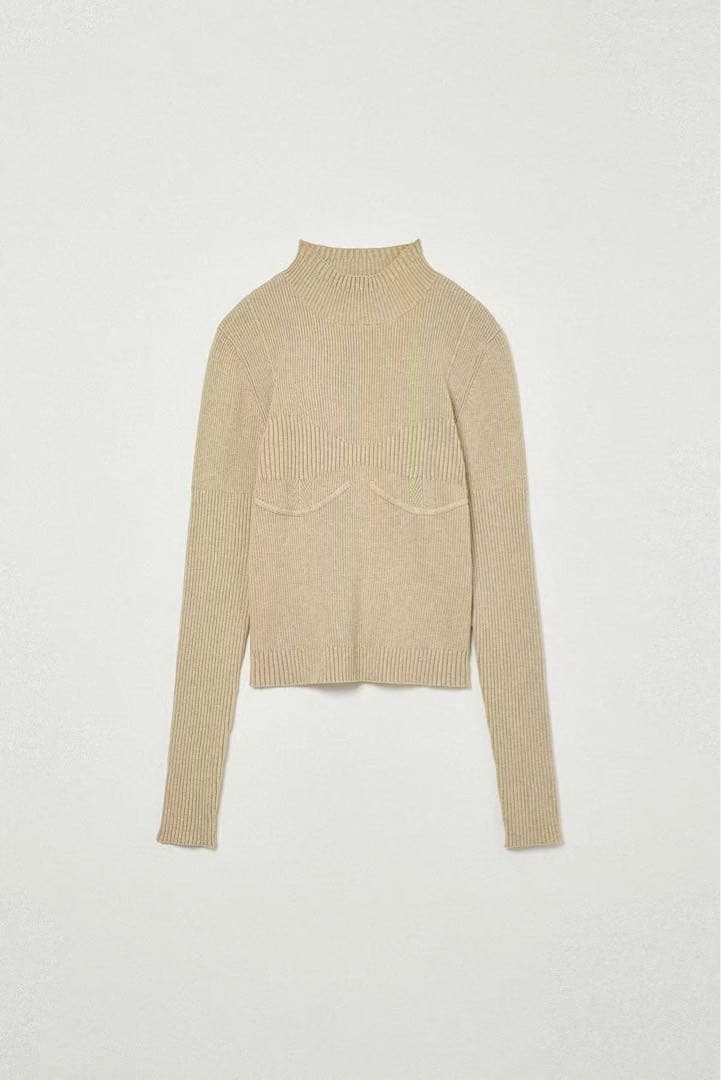 トップス Eaphi BUSTIER LINE RIB KNIT