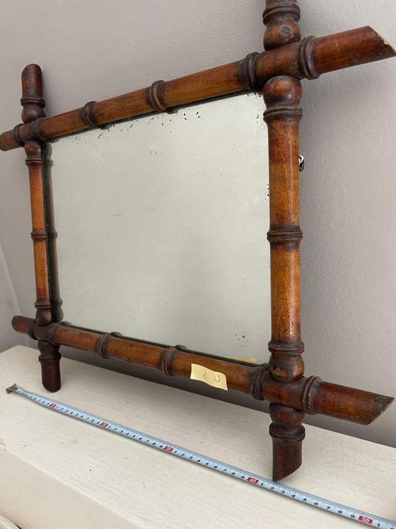 【え13】15 フランス　アンティーク　鏡　壁掛け