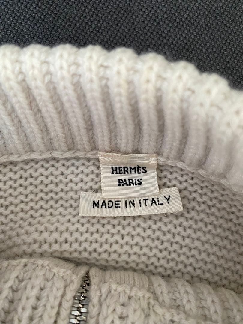 エルメス ジッパー付きニットセーター