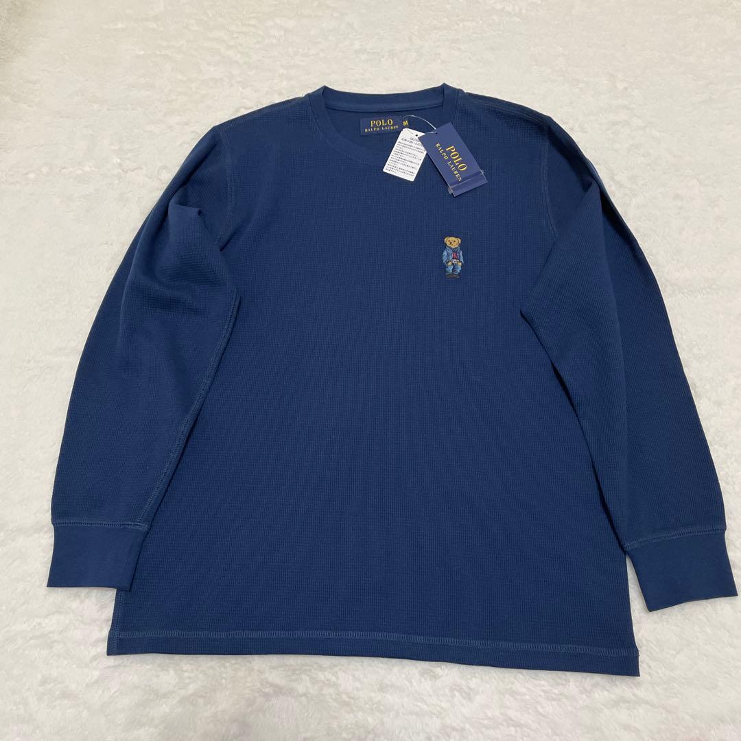 【新品】POLO RALPH LAUREN＊ポロベア＊ワッフルロンT＊サイズM