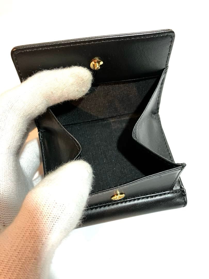 か*め様 agnès b. VOYAGE ブラック三つ折り財布　アニエスベー