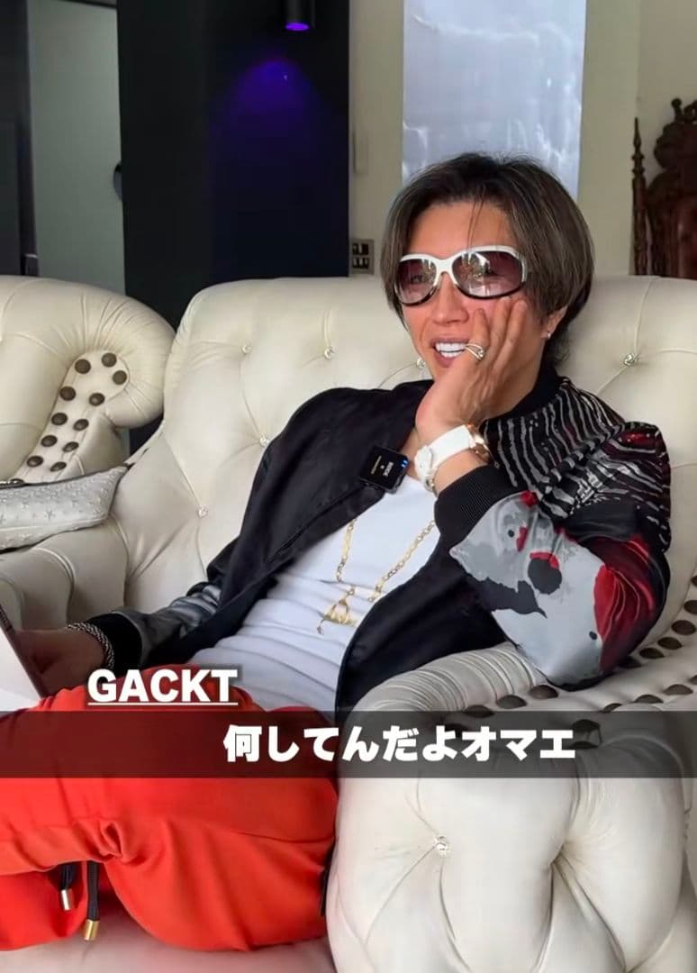 GACKT着用 EMPORIO ARMANI 指紋柄ボンバージャケット 52