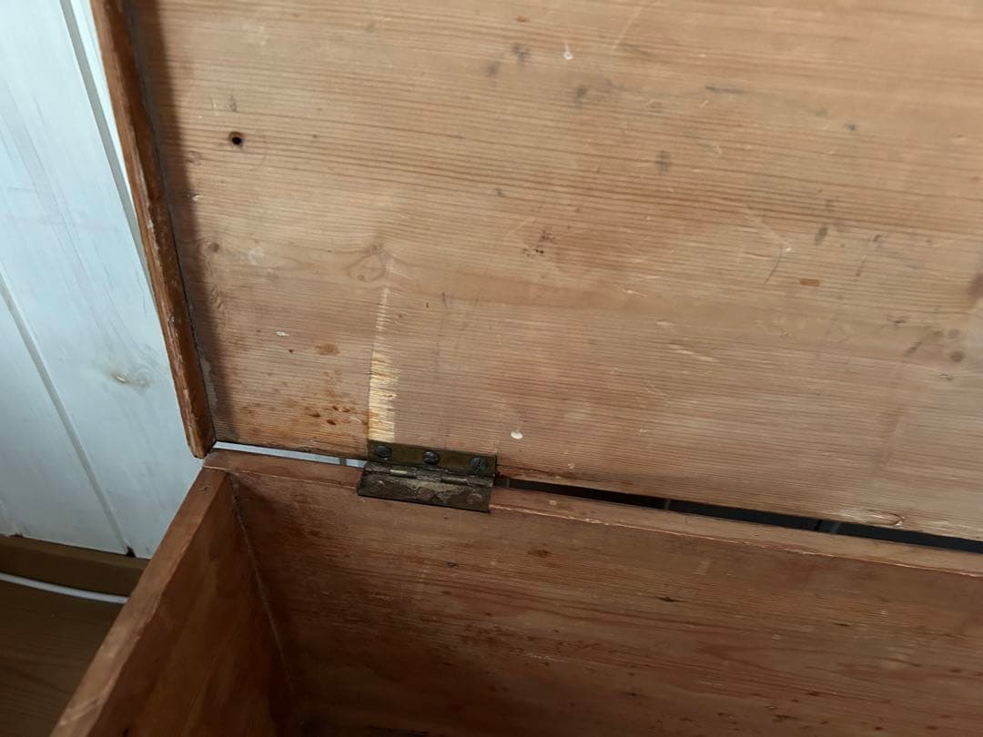 あーちゃん！アンティーク　オールドパイン　リネンボックス