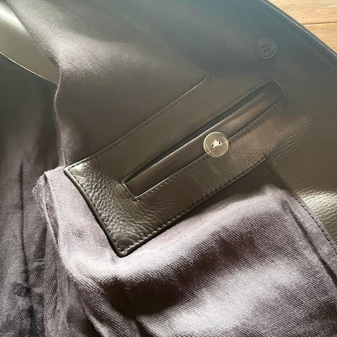 Acne Studios 牛革羊毛シアリングトリムレザージャケット 36