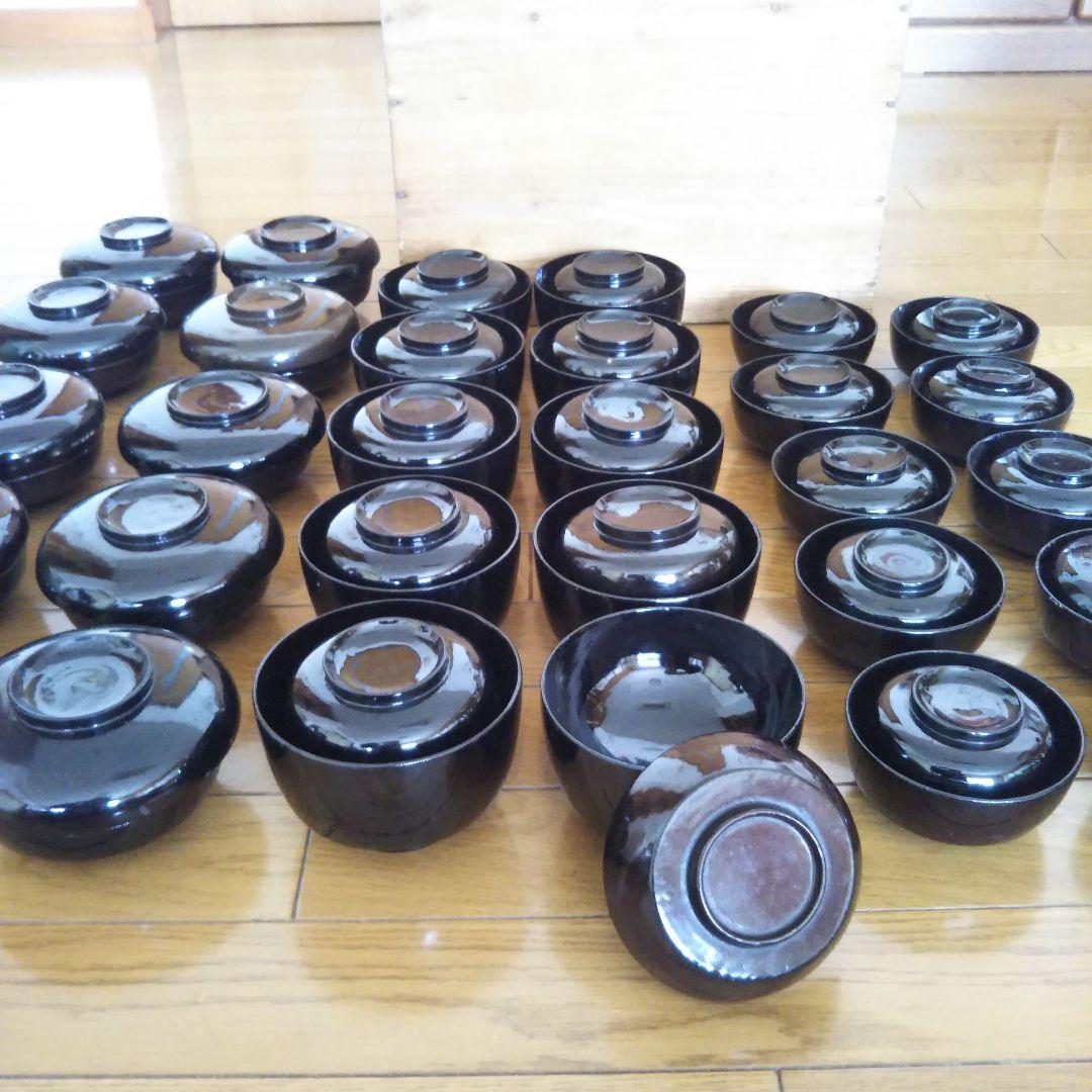 漆塗り椀　大中小3種類30客