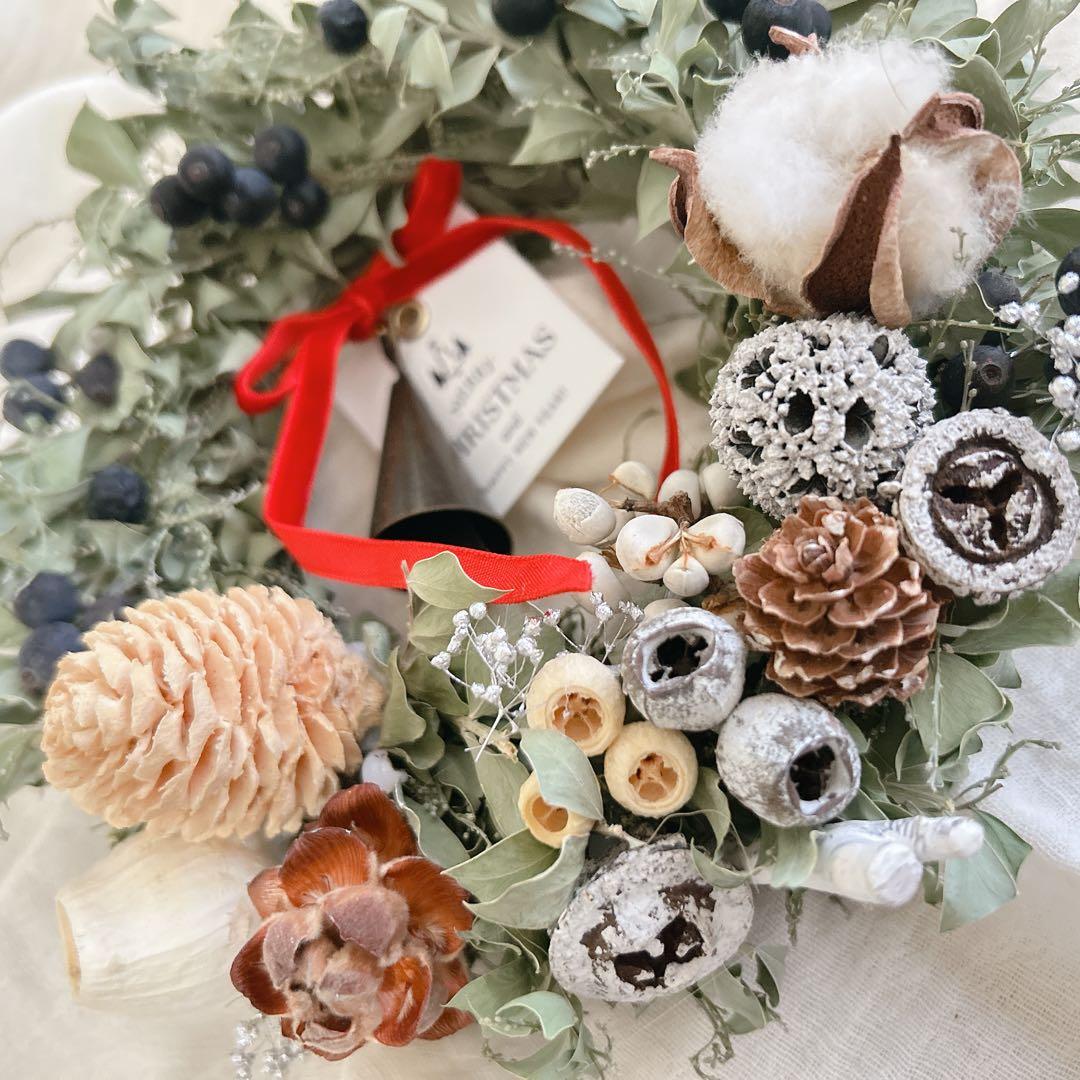 ドライフラワー　クリスマスリース　無料ラッピングあり　プレゼント　インテリア
