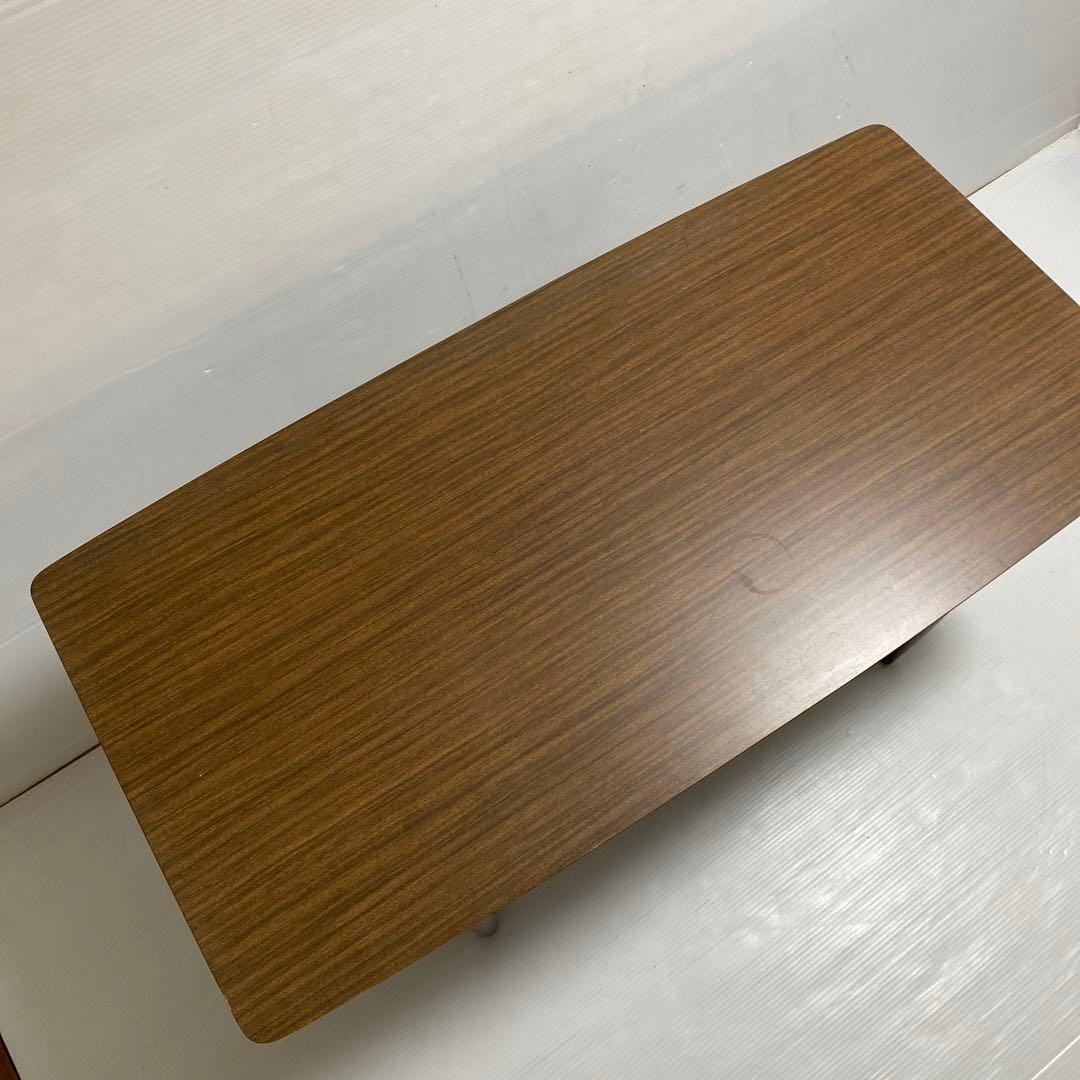 昭和レトロ コーヒーテーブル センターテーブル 応接テーブル 木製 棚付き 希少