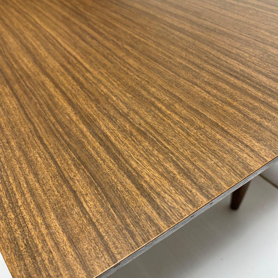 昭和レトロ コーヒーテーブル センターテーブル 応接テーブル 木製 棚付き 希少