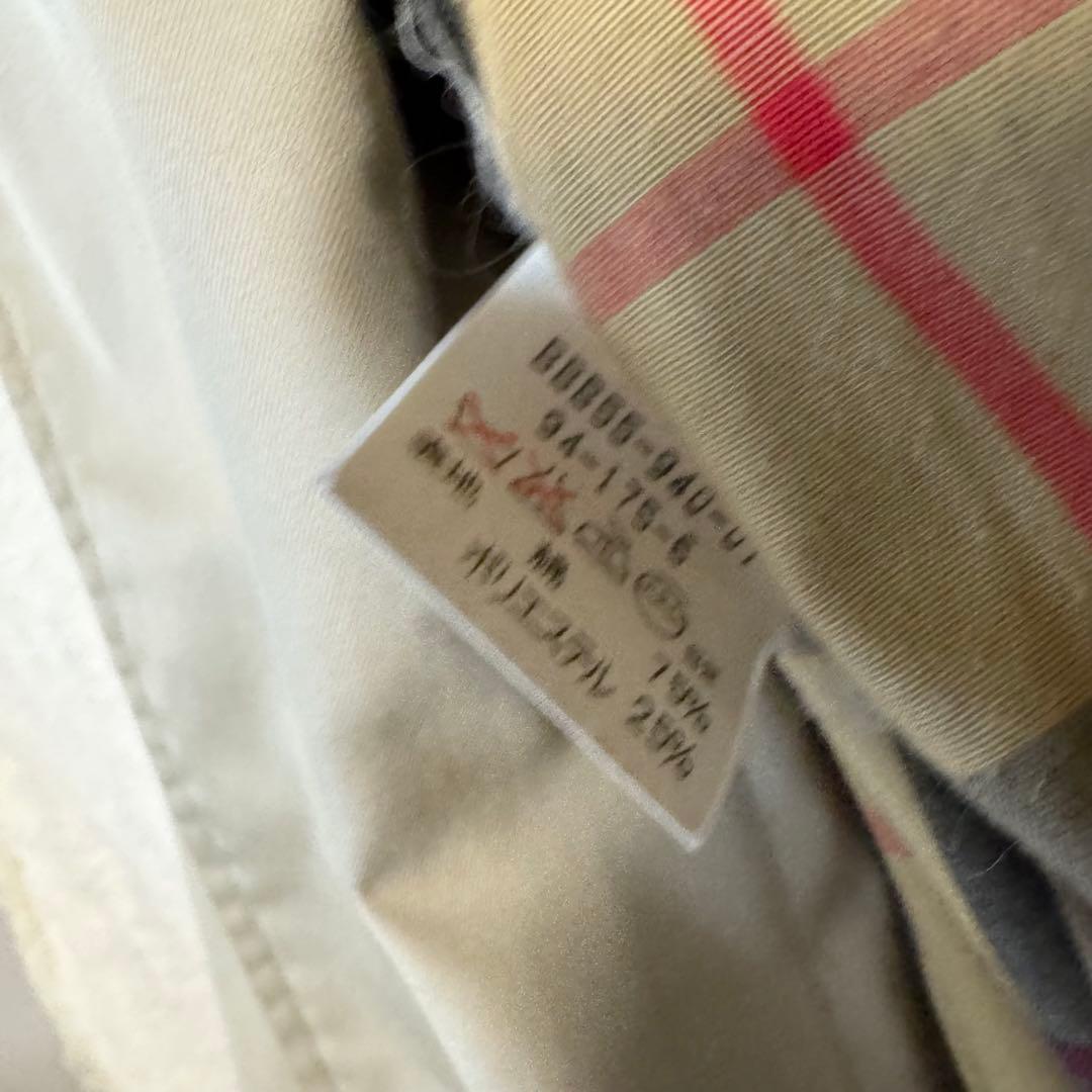 バーバリー　ステンカラーコート　ライナー付　裏ノバチェック 大きめ　XL