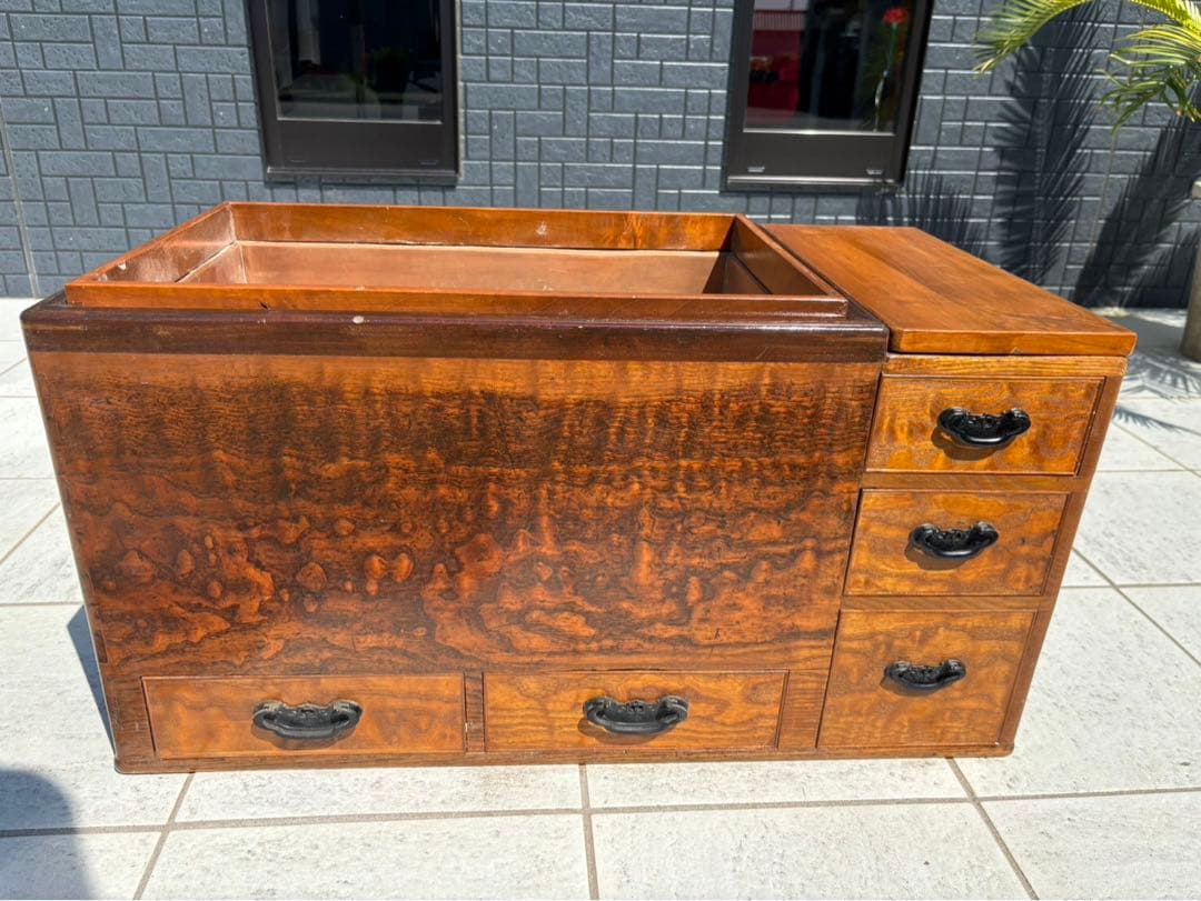 囲炉裏テーブル 座卓 引出し付き 火鉢 ローテーブル 手あぶり 暖炉 和家具