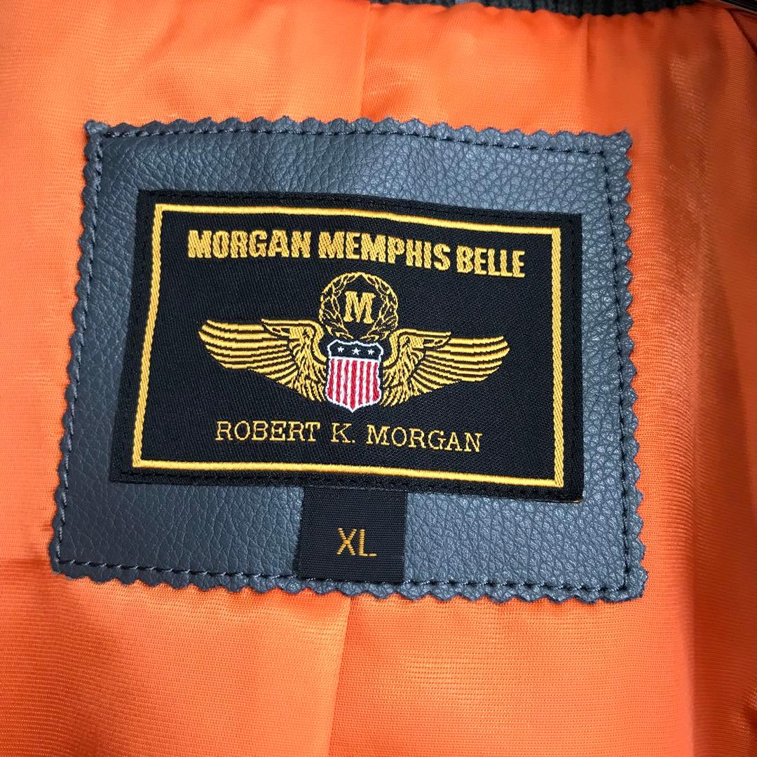 MORGAN MEMPHIS BELLE　レザージャケット　XL　グレー　牛革