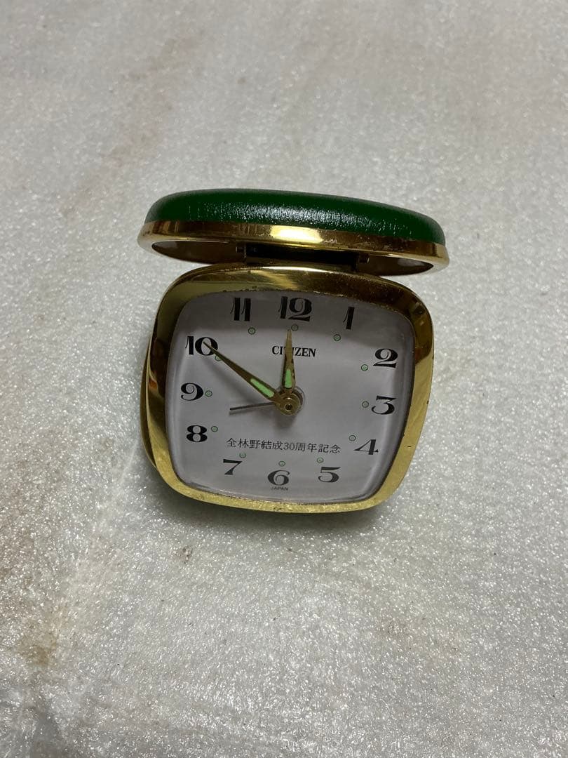 シチズン／全林野結成30周記念置き時計【折りたたみ式　新品】