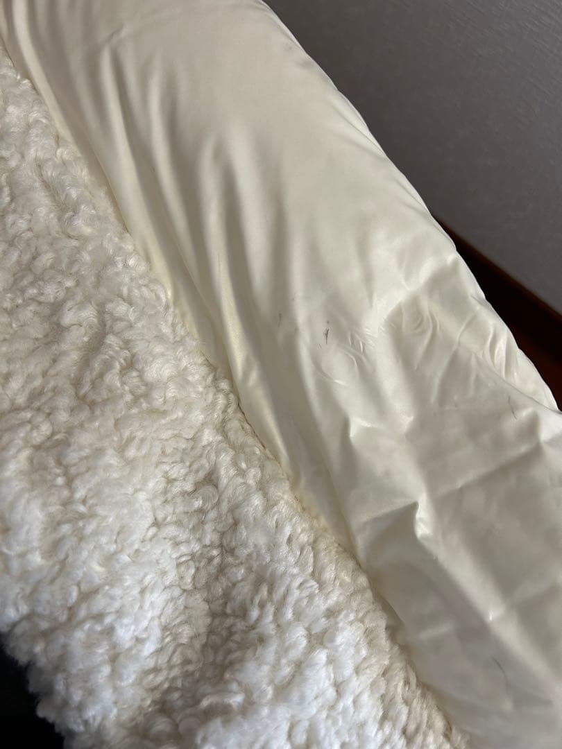 MONCLER フェイクファー切り替え ダウンマフラー