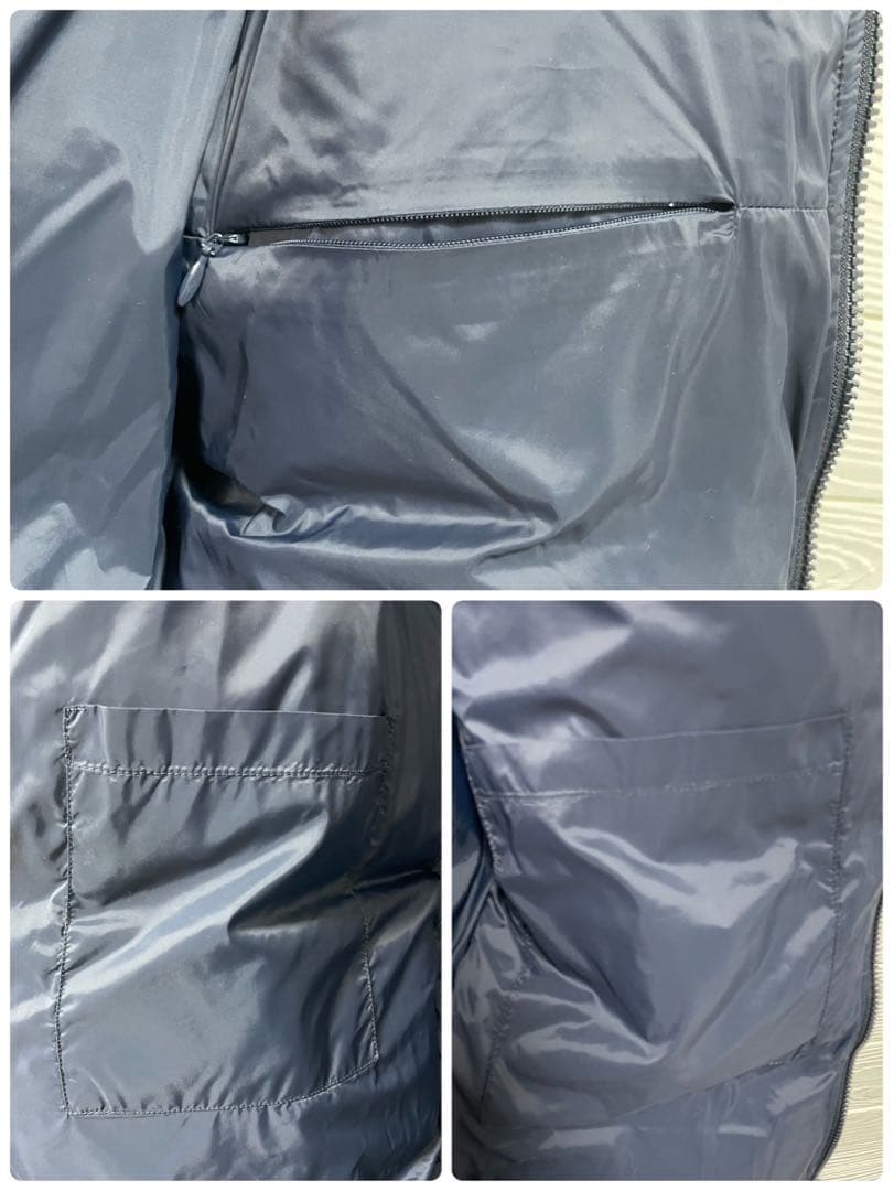 美品 PYRENEXピレネックスBARROW ダウンコート ネイビー 36