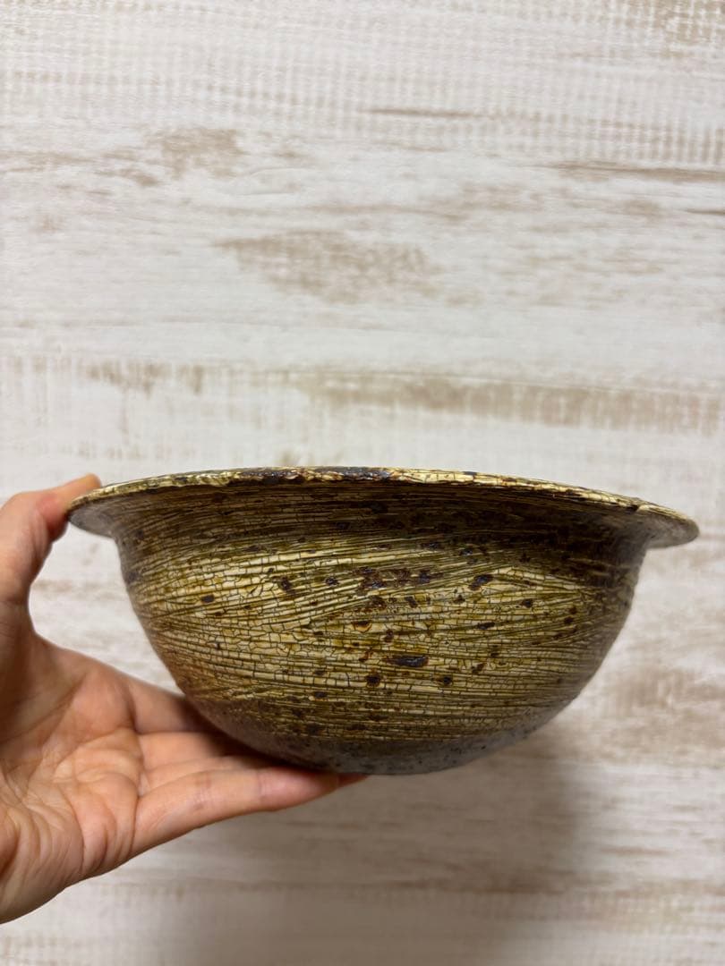 余宮隆 師:中里隆 刷毛目 大鉢 希少品 かいらぎ 梅花皮 中川自然坊 作家さん