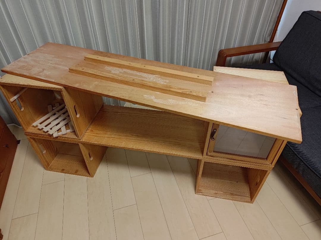 木製オープンシェルフ 扉付き ベルメゾン