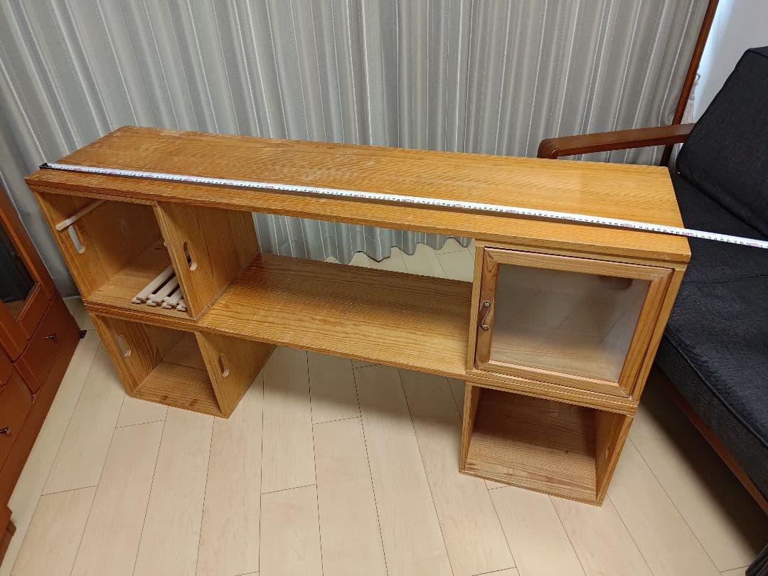 木製オープンシェルフ 扉付き ベルメゾン