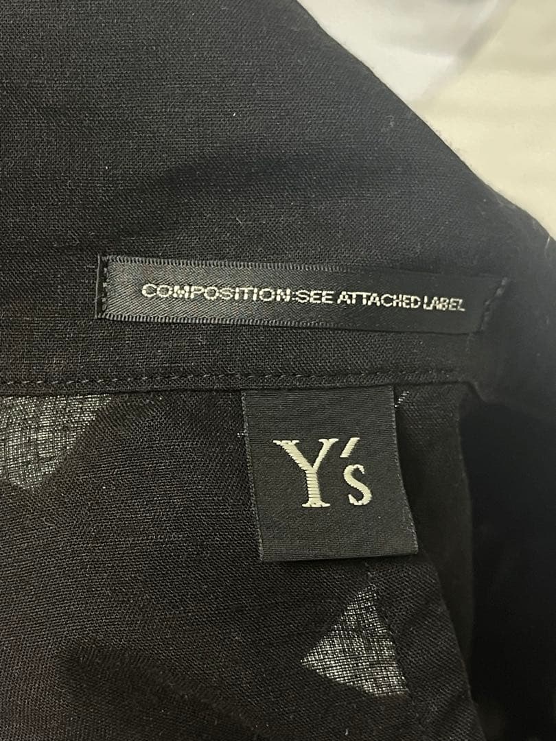 ワイズ Y’s SS2025 ロングアシメトリーシャツ 黒