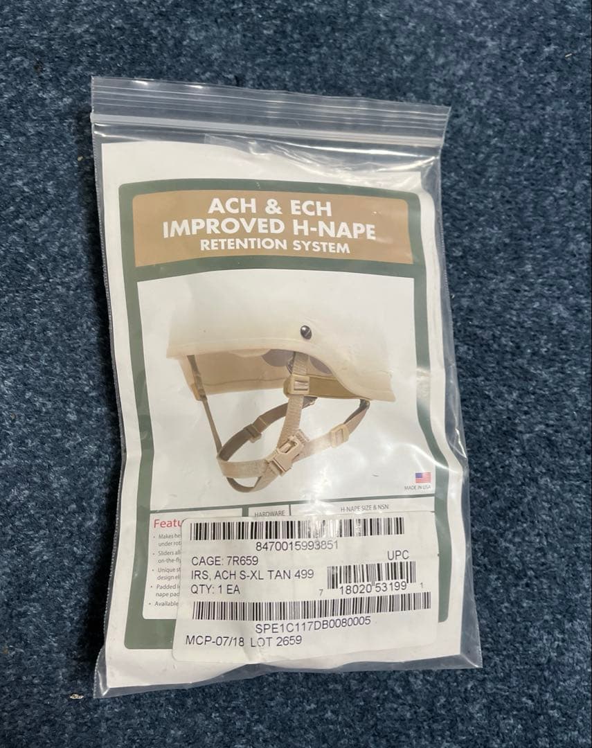 米軍実物 放出品 ACH ヘルメット & ブラケット&パット　カバー2点付き　M