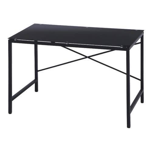 《新品・送料無料》ワークデスク ガラストップ 110×45cm ブラック