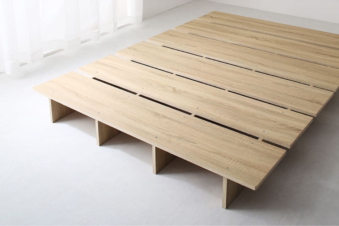 頑丈すのこ構造！天然木調ライフスタイルペット シングル（フレームのみ）