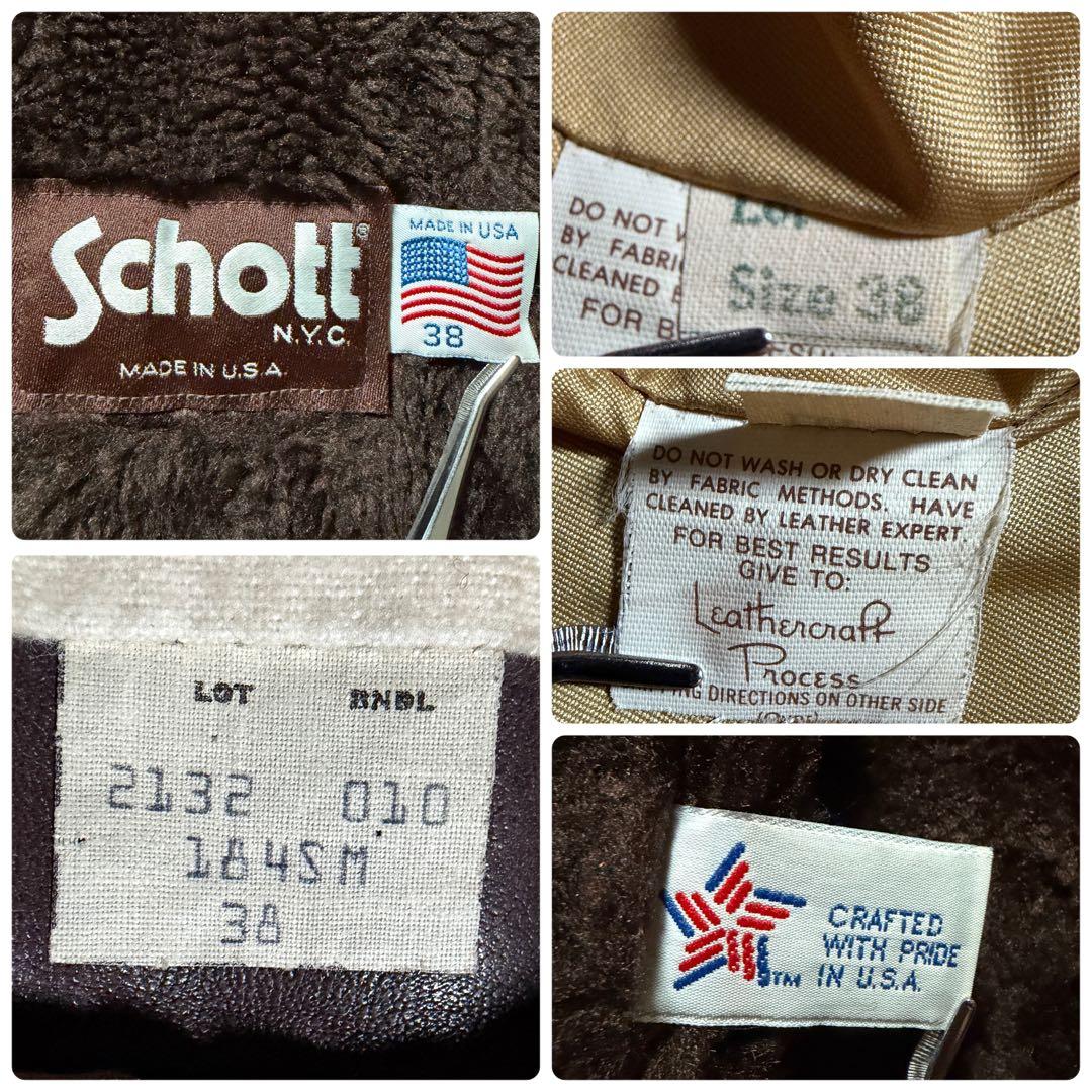 H*o様 美品■schott フライトジャケット　G-1 184SM 本革　US