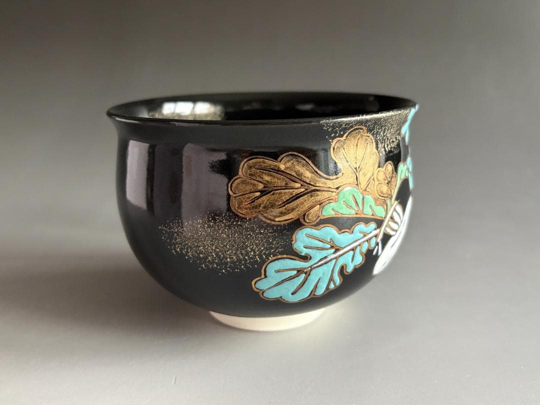 加藤永山　色絵白蕪　茶碗　茶道具