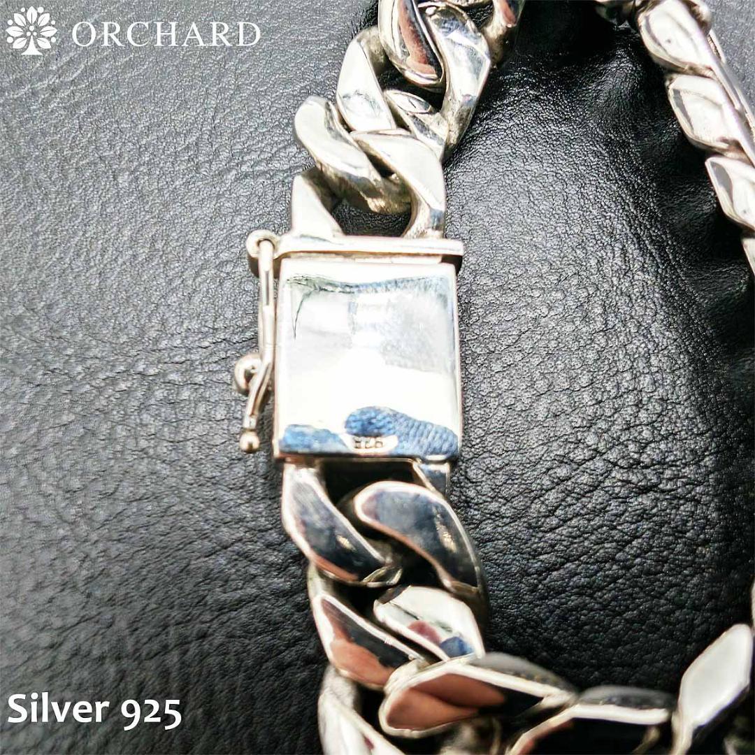 匿名配送/シルバー925/ブレスレット/マイアミキューバン/喜平/22cm