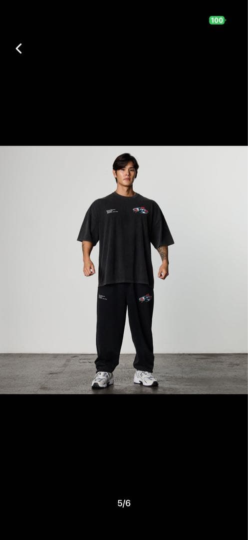 VQ × Shintaro Hibiscus Black Boxy Tシャツ