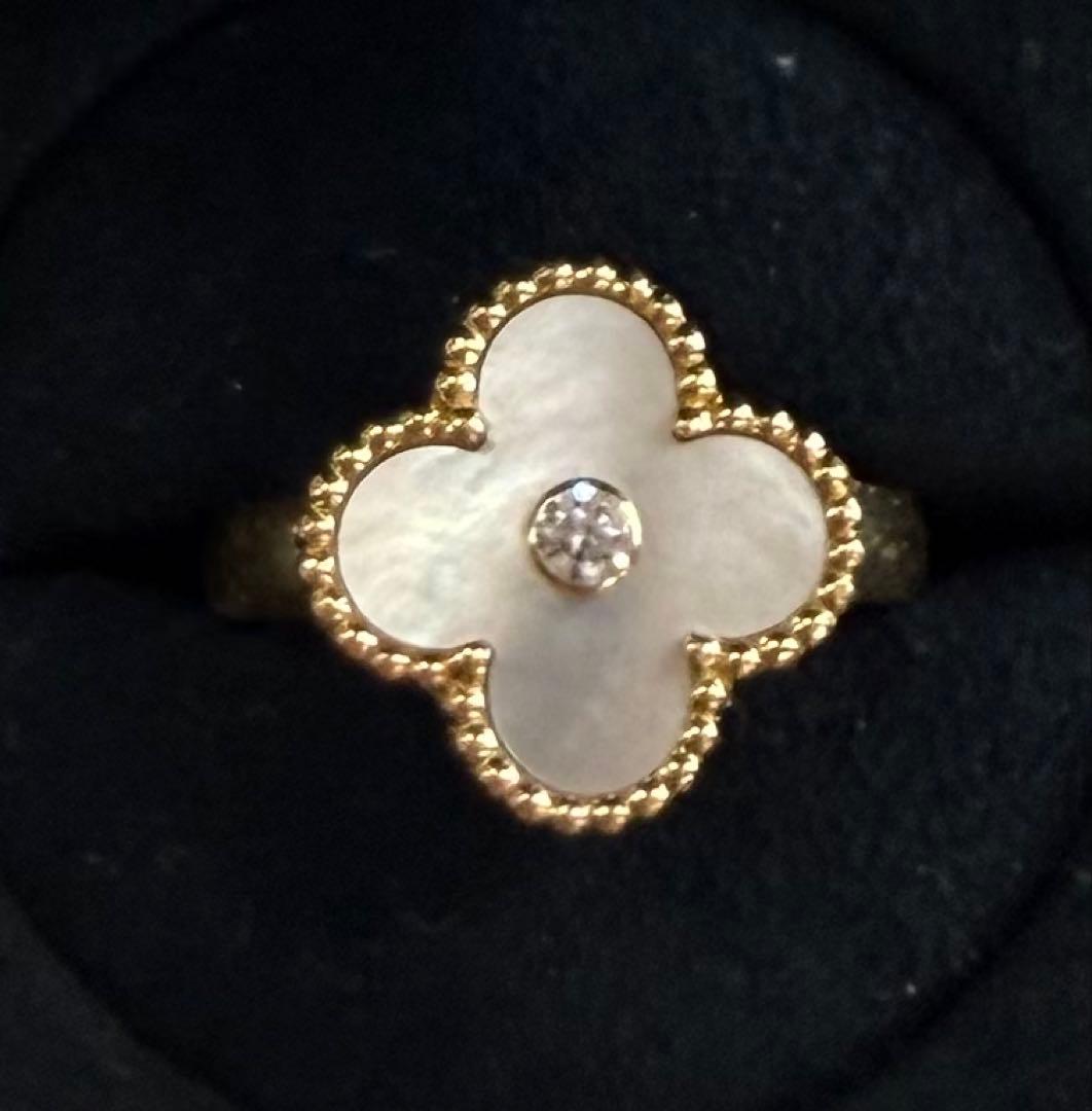 noel　ヴァンクリーフ　マザーオブパール　ゴールドリング　53