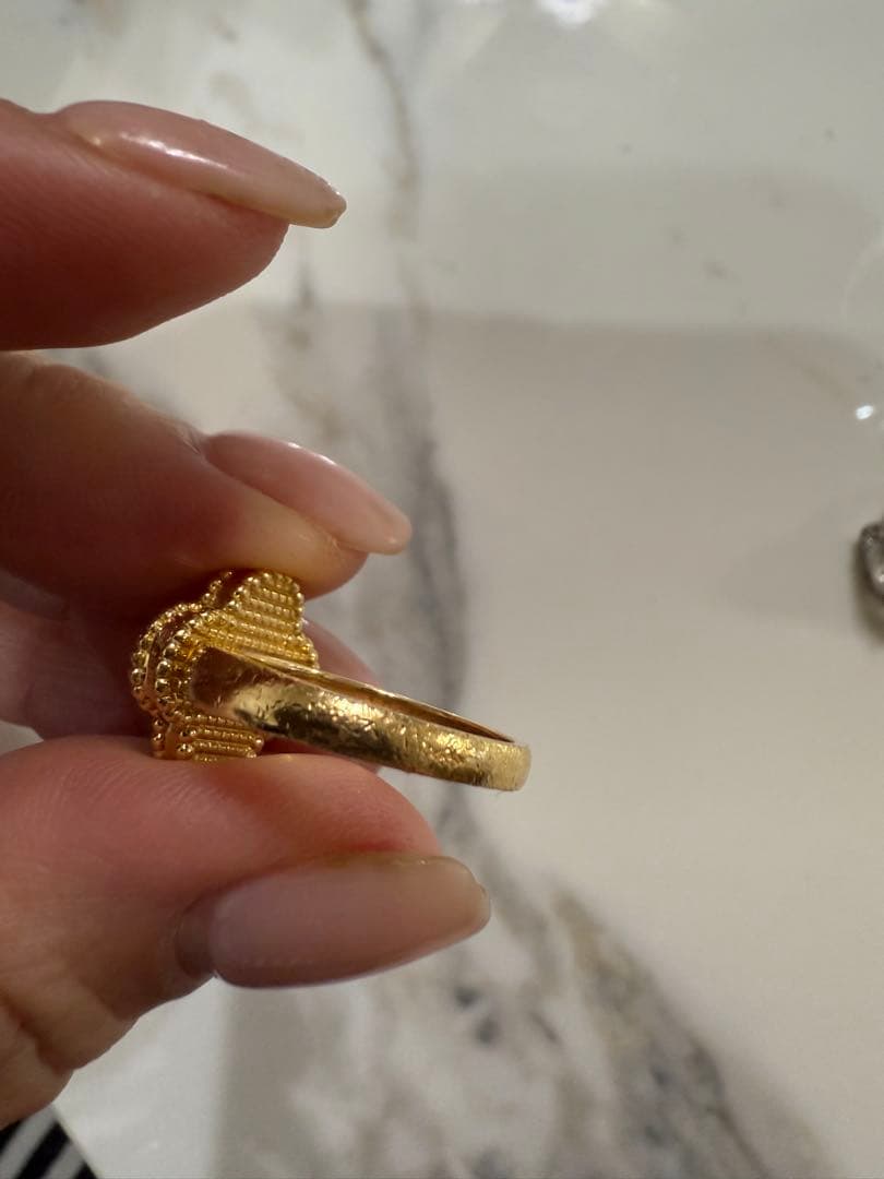 noel　ヴァンクリーフ　マザーオブパール　ゴールドリング　53