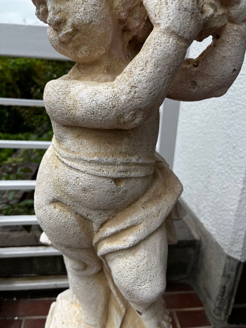 ベランダ　お庭　インテリア　可愛い　天使像　ガーデニング